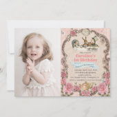 ANY AGE - Alice in Wonderland Verjaardag uitnodigi Kaart (Voorkant)