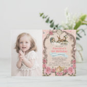 ANY AGE - Alice in Wonderland Verjaardag uitnodigi Kaart (Staand voorkant)