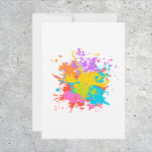 ANY AGE Art Party Paint Party Birthday Kaart