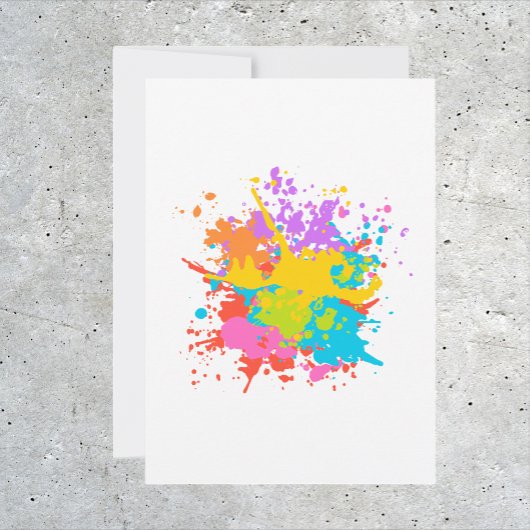 ANY AGE Art Party Paint Party Birthday Kaart