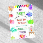 ANY AGE Art Party Paint Party Birthday Kaart