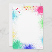 ANY AGE Art Party Verf Party Verjaardagsuitnodigin Kaart (Achterkant)