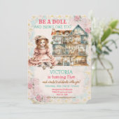 ANY AGE -  Baby Doll Verjaardagsuitnodiging Kaart (Staand voorkant)