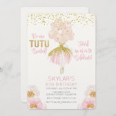 ANY AGE - Ballerina Ballet Verjaardag uitnodiging (Voorkant / Achterkant)