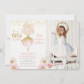 ANY AGE - Ballerina Foto Verjaardag Uitnodiging (Voorkant)