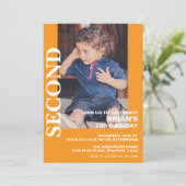 Any Age Birthday Party Invitation with Photo Kaart (Staand voorkant)