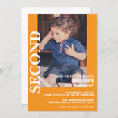 Any Age Birthday Party Invitation with Photo Kaart (Voorkant / Achterkant)