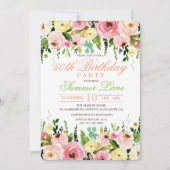 ANY AGE - Bloemen Verjaardag Uitnodiging (Voorkant)