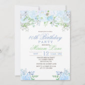 ANY AGE - Bloemen Verjaardagsfeestuitnodiging Kaart (Voorkant)