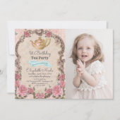 ANY AGE -  Bloementhee Verjaardagsuitnodiging Kaart (Voorkant)