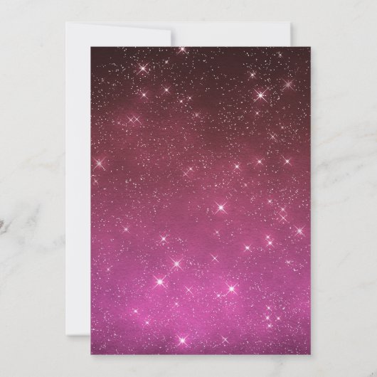 Any Age Bourgogne Sterren Sparkle Sky Verjaardagsf Kaart (Achterkant)