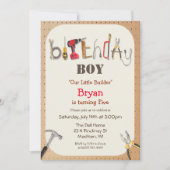 ANY AGE - Boy Builder Tool Verjaardag uitnodiging (Voorkant)
