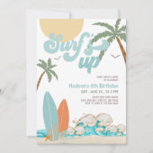 ANY AGE Boy Surf Surfen Verjaardag Strandfeest Kaart (Voorkant)