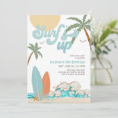 ANY AGE Boy Surf Surfen Verjaardag Strandfeest Kaart (Staand voorkant)