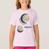 Any Age Celestial Pyjama Verjaardag Roze T-shirt (Voorkant)