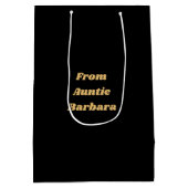 Any Age  Celestial Pyjama Verjaardag Zwart Medium Cadeauzakje (Achterkant)