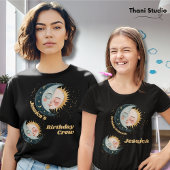 Any Age Celestial Pyjama Verjaardag Zwart T-shirt