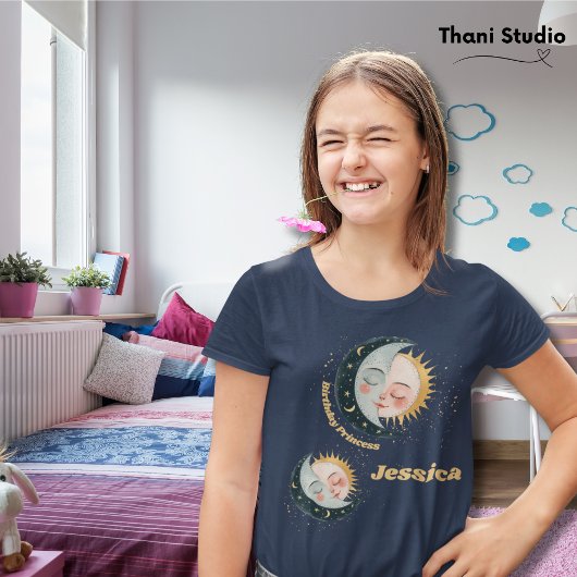 Any Age Celestial Pyjama Verjaardagsmarine T-shirt