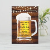 ANY AGE - Cheers & Beers Verjaardagsuitnodiging Kaart (Staand voorkant)