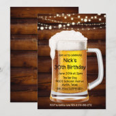 ANY AGE - Cheers & Beers Verjaardagsuitnodiging Kaart (Voorkant / Achterkant)