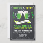 ANY AGE - Cheers & Beers Verjaardagsuitnodiging Kaart (Voorkant)