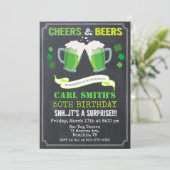 ANY AGE - Cheers & Beers Verjaardagsuitnodiging Kaart (Staand voorkant)