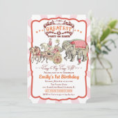 ANY AGE -  Circus Verjaardagsuitnodiging Kaart (Staand voorkant)