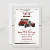 ANY AGE -  Classic Car Verjaardagsuitnodiging Kaart (Voorkant)