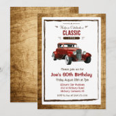 ANY AGE -  Classic Car Verjaardagsuitnodiging Kaart (Voorkant / Achterkant)