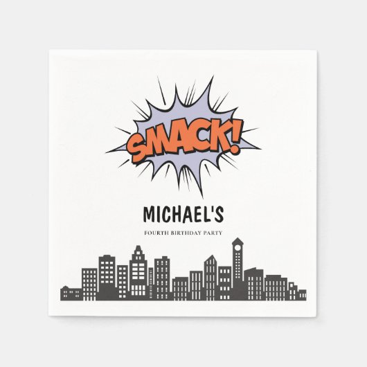 Any Age Comics Boek Superheld Verjaardag Servet (Voorkant)