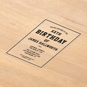 ANY AGE Cool Verjaardag Uitnodiging | Zwart en hel (Laagn)