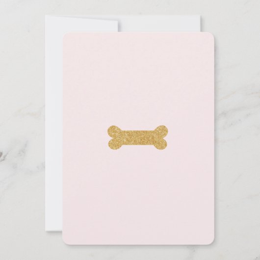 ANY AGE - Couture Puppy Hond Verjaardag uitnodigin Kaart (Achterkant)