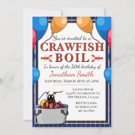 Any Age Crawfish Boil Verjaardagsfeestje Kaart