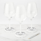 Any Age Custom Tiled Pattern - Zwart en Wit Wijnglaslabel (Set)