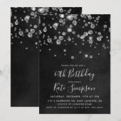 ANY AGE - Diamond Chalkboard Verjaardag uitnodigin Kaart (Voorkant / Achterkant)