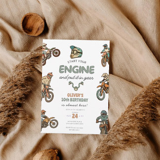 Any age Dirt bike boy birthday Kaart