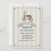ANY AGE - Driewieler Jongen Verjaardagsuitnodigin Kaart (Voorkant)