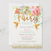 ANY AGE - Fairy Party Birthday Invitation Kaart (Voorkant)