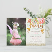 ANY AGE - Fairy Party Verjaardag uitnodiging (Staand voorkant)