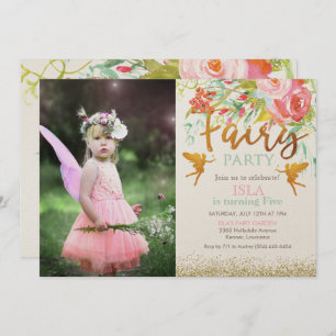 ANY AGE - Fairy Party Verjaardag uitnodiging