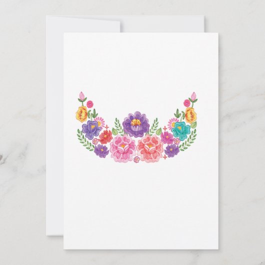 ANY AGE - Fiesta Floral Verjaardag uitnodiging (Achterkant)