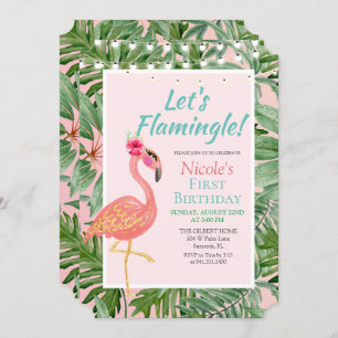 ANY AGE - Flamingo Flamingle Verjaardagsuitnodigin Kaart