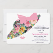 ANY AGE - Floral Pet Verjaardagsuitnodiging Kaart (Voorkant)