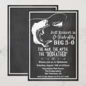 ANY AGE - Geviste Verjaardag Chalkboard Invitation Kaart (Voorkant / Achterkant)