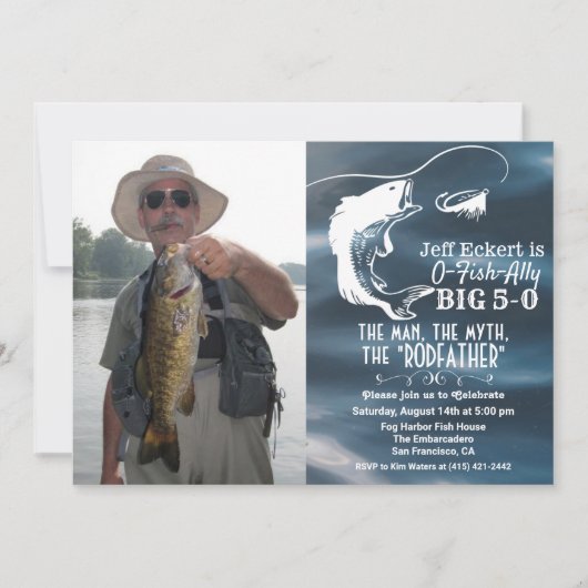 ANY AGE - Geviste verjaardagsfoto-uitnodiging Kaart (Voorkant)