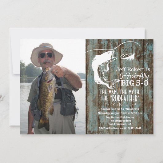 ANY AGE - Geviste verjaardagsfoto-uitnodiging Kaart (Voorkant)