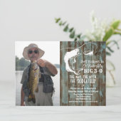 ANY AGE - Geviste verjaardagsfoto-uitnodiging Kaart (Staand voorkant)