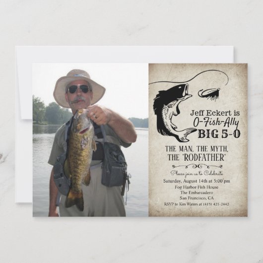 ANY AGE - Geviste verjaardagsfoto-uitnodiging Kaart (Voorkant)