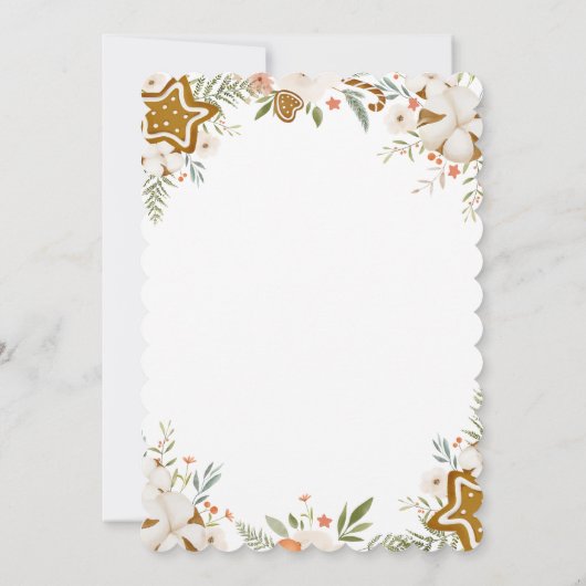 ANY AGE -  Gingerbread Verjaardagsuitnodiging Kaart (Achterkant)