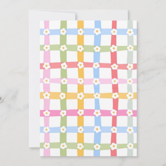 Any age Girly Daisy birthday Kaart (Achterkant)